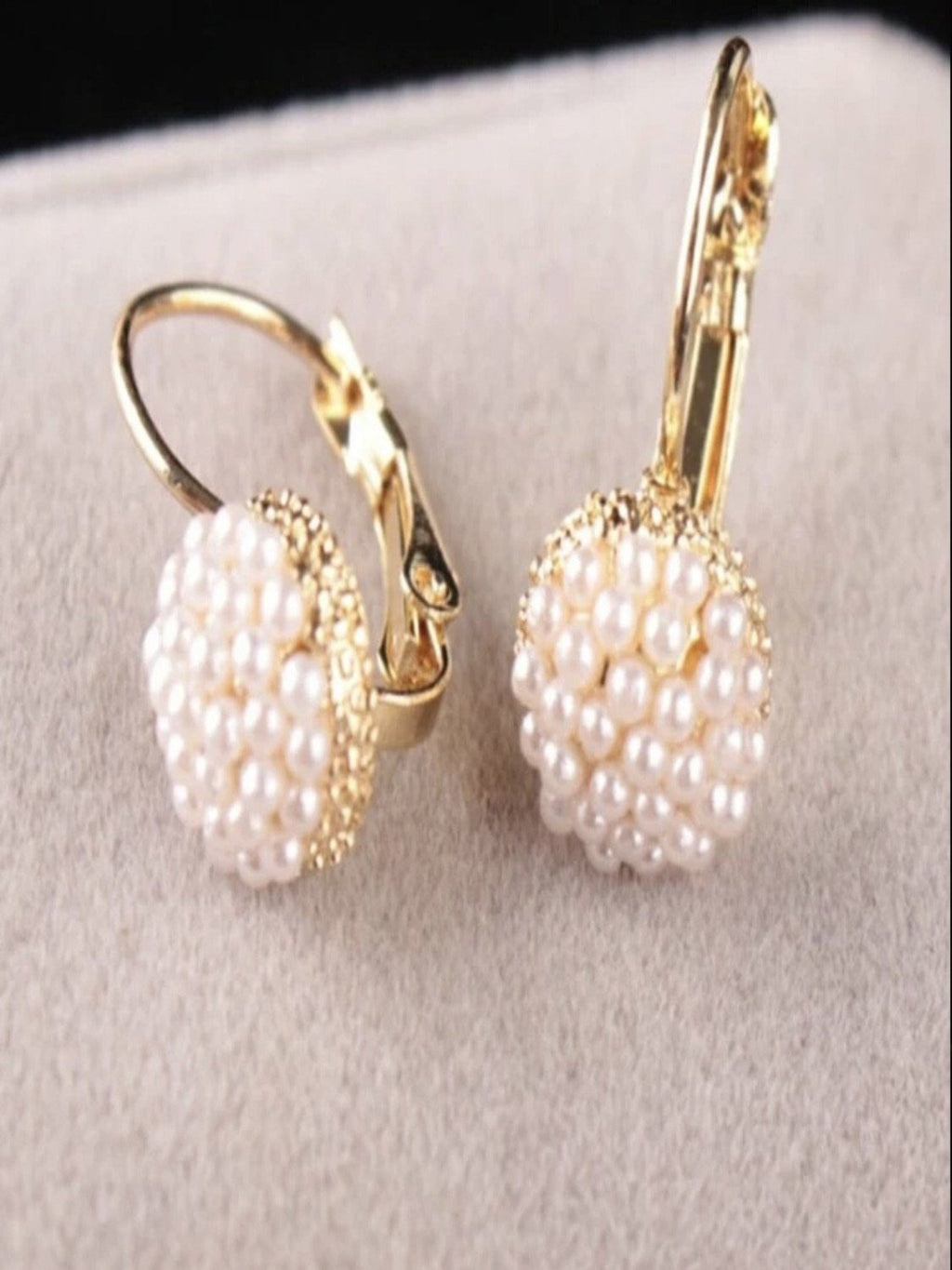 Faux Pearl Hoop Earrings - Savvy Selections Boutique