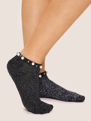 Faux Pearl Ankle Socks - Savvy Selections Boutique