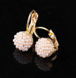 Faux Pearl Hoop Earrings - Savvy Selections Boutique